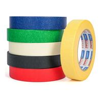 ADHES Juego De 6 Rollos De Cinta Adhesiva De Colores, Cinta De Carrocero Colores Cinta De Pintor, Cinta De Enmascarar Para Manualidades, Codificación De Color, Decoración, 1Inchx55Yds(25mmx50m)