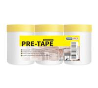 ADHES Película de enmascaramiento, Cubierta con cinta pintor,Cover Film,Película Protección para Pintura Automotriz coche, piso, máquina, 550MM x 3M, 3 rollos