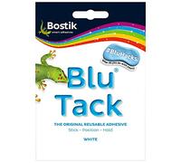 Adhesive Bostik BLU TACK | Blanco | Original Reutilizable Pegajoso Hogar Escuela Oficina Paredes BLU HACKS SIN MARCAS Safe Craft Art Clean Handy (1 x Pack (SAMPLE) BLANCO - BLU TACK)