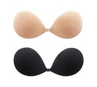 Adhesive Bra Invisible Sticky Strapless Push up Backless Reusable Silicone Covering Nipple Bras Available in two colors