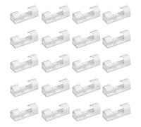 Adhesive Cable Clips - 1.18in Cable Wire Clips | ABS Acrylic Holders - 20pcs Self Adhesive Cord Organizers Secure USB Mouse Keyboard Wires On Desk Walls Tiles For Clean Cables Management