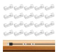 Adhesive Cable Clips - ABS Acrylic 3x1.1x0.7cm | Cord Management Clips Set, Sticky Cable Organizer, Wire Holder Clip For USB Ethernet Mouse Keyboard Cables | Desk Cables Control