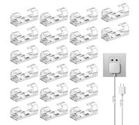 Adhesive Cable Clips - ABS Acrylic 3x1.1x0.7cm | Self Adhesive Cord | Organizer, No Drill Wire Management Clips, Desktop Cable Holder, Cables Fixing Clip Set | Cables Organization Use