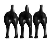 Adhešive Dog Taïl Hōòks, 3-Piece No-Drill Decorative Wall Hooks For Kitchen Cabinets And Walls, Strong Cute Puppy Tail Design Ƒor Hanging Towels And Keys