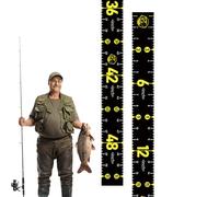 Adhesive Fishing Ruler - Foldable 51-Inch Fish Measuring Board, Portable Tear-Resistant Tool For Anglers | Outdoor Accessory Boats, Kayaks, Piers, Rivers, Lakes, Travel-Friendly