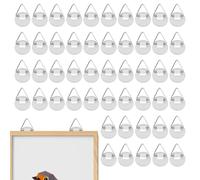 Adhesive Hanger - Invisible Plate | 50 Pcs Wall Sticker Hook Without Nails For Bathroom Kitchen Department Office, Heavy Duty Clear Disc Picture Frame Picture-Hanging Non-Marking Display Set