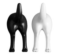 Adhesive Hook For Wall - Dog Tail Towel Organizer Set, No Punch Hanging Storage Solution, Decorative Animal Shape Holder | Multipurpose Wall Mounted Hook System for Towels Hats Keys Collars Necklaces