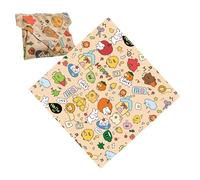 Adhesive Makeup Bag for Women, Travel Cosmetics Organization Creative Adhesive Cloth, Patch Cloth Open Lay Flat Small Beauty Toiletry Bags for Multi-Use with Eyeshadow, Lotion, 35x35cm, 45x45cm