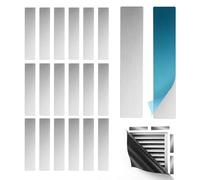 Adhesive Metal Plate - 20 Piece Strong Hold Set | Steel Plate Strips for Magnet Mounting with Reliable Sticky Backing, for Aluminum Steel Vent Cabinet Kitchen Door Projects