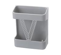 Adhesive Remote Control Holder - Wall Mounted Organizer Box, No-Drill Storage Rack with Charging Slot for Phone Plug | Bedside Holder for Remote, Smartphone, Keys, Cables, Stationery, Home Bedroom