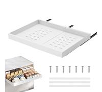 Adhesive Sliding Tray - Pull Out Drawers for Cabinet Storage | Durable with Smooth Rails, Space Saving Organizer, Easy Install Shelf for Home Apartment Pantry Kitchen Bathroom Bedroom