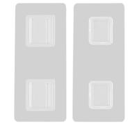 Adhesive Suction Hooks - Double Sided Transparent Wall Mount | Durable Non-Marking Sticky Hangers, Easy Install Reusable Holder for Towels, Keys, Kitchen Utensils, Shower Accessories, Dorm