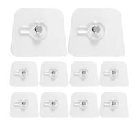 Adhesive Wall Hooks - 10 Pack Picture Frame Hangers, Durable Sticky Holders Without Nails | Multipurpose Hanging Solution for Kitchen Utensils, Bathroom Towels, Bedroom Accessories, Living Room