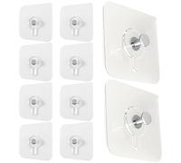 Adhesive Wall Hooks - 10 Pack Picture Frame Hangers, Durable Sticky Holders Without Nails | Multipurpose Hanging Solution for Kitchen Utensils, Bathroom Towels, Bedroom Accessories, Living Room