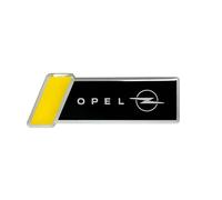 Adhesivo 3D Emblema Compatible con Opel Motorsport Producto con Licencia, Negro y Amarillo, 30 x 80 mm