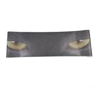 Adhesivo 3D para parabrisas de coche con tema de terror, calcomanía para parasol para ventana delantera y trasera, película de PVC transparente, negro, 133 x 21 cm (C)