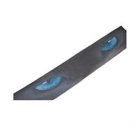 Adhesivo 3D para parabrisas de coche con temática de terror, calcomanía para parasol para ventana delantera y trasera, película de PVC transparente, negro, 133 x 21 cm (B)