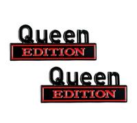 Adhesivo 3D Queen, Emblema De La Edición Queen | Calcomanías De Parachoques Impermeables 3D De Metal para Camiones, SUV, Motocicleta, Parabrisas, Puerta, Panel Trasero, Viajes De Negocios, 2 P
