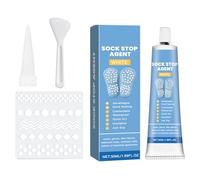 Adhesivo antideslizante para calcetines, pegamento antideslizante para tela, pintura líquida 3D, revestimiento impermeable de secado rápido para alfombras, guantes, con raspador y plantilla, 50 ml