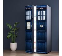 Adhesivo autoadhesivo de vinilo con diseño de Dr Who The Tardis para decoración del hogar, mural de puerta, nevera, póster artístico, papel de pared, 88 x 200 cm