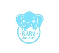 Adhesivo Baby On Board (Bebé a Bordo) para Coche Girl an Boy, Diseño y Estilo Infantil, para el Coche, Pegatina Ventana de Coche para Bebé, Pegatina adorable Color Azul.
