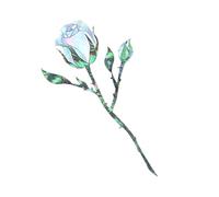 Adhesivo con incrustaciones para guitarra, calcomanía de flor de magnolia, envoltura de cabezal floral, superposición de cuello de bajo, accesorio extraíble para cuerpo de instrumento, acústico