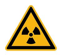 Adhesivo de Advertencia de Peligro Advertencia NF ISO 7010 - Adhesivo de Señalización Triangular Laminado Resistente al Agua y a los Rayos UV - Materiales Radioactivos - 10x10 cm