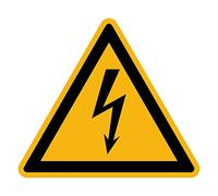 Adhesivo de Advertencia de Peligro Advertencia NF ISO 7010 - Adhesivo de Señalización Triangular Laminado Resistente al Agua y a los Rayos UV - Electricidad - 35x35 cm