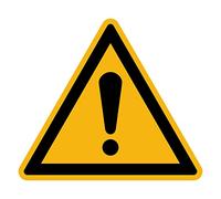 Adhesivo de Advertencia de Peligro Advertencia NF ISO 7010 - Adhesivo de Señalización Triangular Laminado Resistente al Agua y a los Rayos UV - Panel General - 40x40 cm