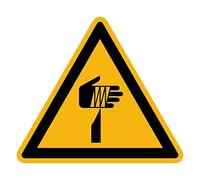 Adhesivo de Advertencia de Peligro Advertencia NF ISO 7010 - Adhesivo de Señalización Triangular Laminado Resistente al Agua y a los Rayos UV - Elemento Puntiagudo - 40x40 cm