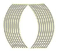 Adhesivo de alta calidad para llantas de 45,72 cm, cinta reflectora, fácil de colocar, 2 ruedas, 4 ruedas, rueda de acero común, compatible con agujeros de aluminio, color blanco, tratamiento práctico