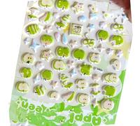 Adhesivo de espuma de frutas de dibujos animados para niños, para botella de agua, bolígrafo, diario, planificador, álbum de fotos, cubierta de teléfono, álbumes de recortes, dibujos animados de