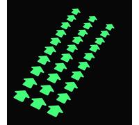 Adhesivo de flecha que brilla en la oscuridad, 1.57 x 0.94 pulgadas, 100 flechas brillantes en un rollo