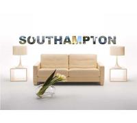 Adhesivo de-juego de pegatinas con el nombre de la ciudad de Southampton con algunos de los lugares de interés, 60 cm