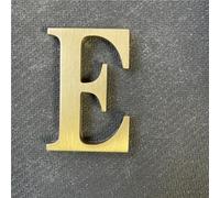 Adhesivo de latón macizo de 2.6 pulgadas, letras inglesas, adorno de letras del alfabeto de metal, letras y números autoadhesivos de pared, señalización de dirección de casa, números de puerta,