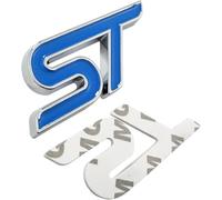 Adhesivo de metal azul ST para parrilla delantera de coche, emblema de parrilla cromada, compatible con FIESTA FOCUS MONDEO Auto Car Styling