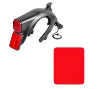Adhesivo de montaje trasero para placa de matrícula Fender para scooters NINEBOT Max G2 y F2 con material PET reflectante (rojo)