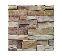 Adhesivo de pared 3D impermeable 1/10 piezas 3D Faux Stone Peel and Stick Panel de pared autoadhesivo for azulejos cocina contra salpicaduras Adhesivo 30 cm X(Brown - 1pc)