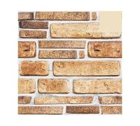 Adhesivo de pared 3D impermeable 1/10 piezas 3D Faux Stone Peel and Stick Panel de pared autoadhesivo for azulejos cocina contra salpicaduras Adhesivo 30 cm X(Orange - 10pcs)