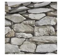 Adhesivo de pared 3D impermeable Rollo de papel tapiz con efecto piedra 3D vintage, resistente al agua, moderno, rústico, textura realista, vinilo, PVC, pared for decoración del hogar(57804)