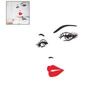 Adhesivo de pared 3DDIY bonito rostro ojos y labios adhesivo de pared cuadro decorativo Home Decor Living Room Wall Sticker vinilo