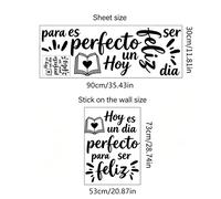 Adhesivo de pared con en español - Hoy es un para ser , libro, , , decoración del hogar - Fácil de aplicar, sin residuos, adhesivo de decoración interior para el