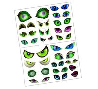 Adhesivo de pared con ojos aterradores que brillan en la oscuridad, calcomanías de PVC impermeables para ventana, puerta, muebles, decoración de Halloween, decoración de ojos oscuros