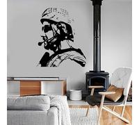 Adhesivo de pared de vinilo con diseño de soldado de Estados Unidos, sello marino, decoración del hogar, murales, habitación de niños, póster de pared de 42 x 50 cm