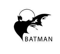 Adhesivo de pared de vinilo negro, diseño de Batman, decoración del hogar, crea un ambiente fresco, 57 x 48 cm