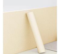 Adhesivo de pared grueso con aislamiento térmico - Rollo de papel tapiz autoadhesivo para despegar y pegar, paneles de espuma que reducen el ruido con textura de lino, revestimiento de pared