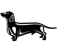 Adhesivo De Pared Moderno Para Decoración Del Hogar Inteligente Perro Salchicha Sala De Estar Vinilo Extraíble Autoadhesivo Animal 78X42Cm