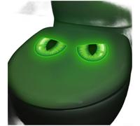 Adhesivo de pared que brilla en la oscuridad para baño e inodoro, calcomanía de PVC impermeable con adherencia fiable para superficies lisas y limpieza frecuente (C)