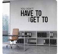 Adhesivo de pared que no tienes que hacer, adhesivo de pared para entrenamiento, decoración, negro, 56 cm de ancho x 31 cm de alto