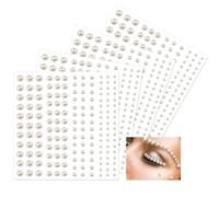 Adhesivo de Perla,1300 Pcs Pegatinas de Perlas Blancas Adhesivo Perlado Autoadhesivo Hojas Adhesivo de Perla Autoadhesivo con Parte Trasera Plana para DIY Manualidades Maquillaje